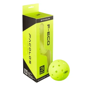 Bộ 3 Bóng Pickleball Facolos F-Eco Bền Bỉ