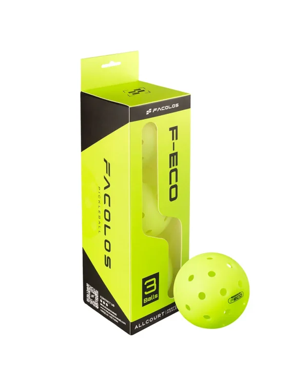 Bộ 3 Bóng Pickleball Facolos F-Eco Bền Bỉ