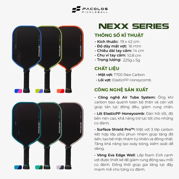 Vợt Pickleball Pro Series – Nexx (16mm)
