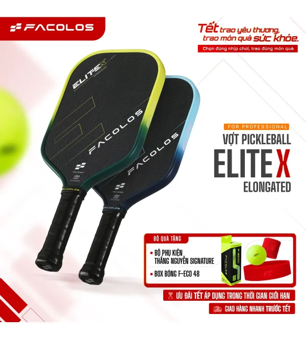 Vợt Pickleball Pro Series – Elite X Metallic Orange (16mm)