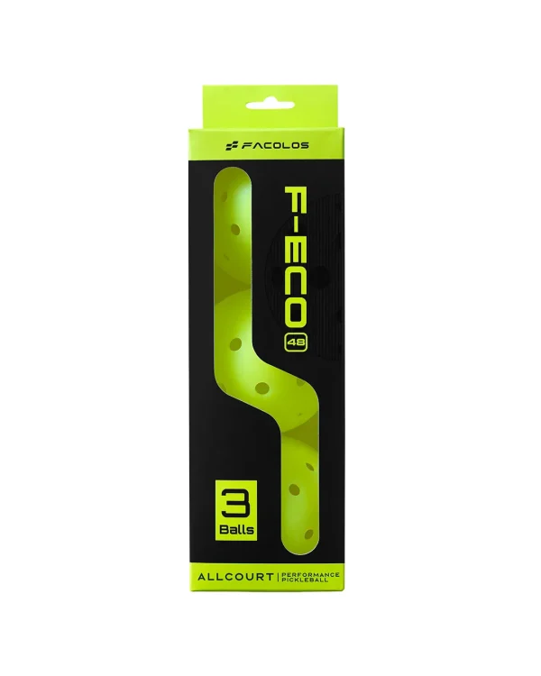 Bộ 3 Bóng Pickleball 48 lỗ – Facolos F-Eco 48 Bền Bỉ