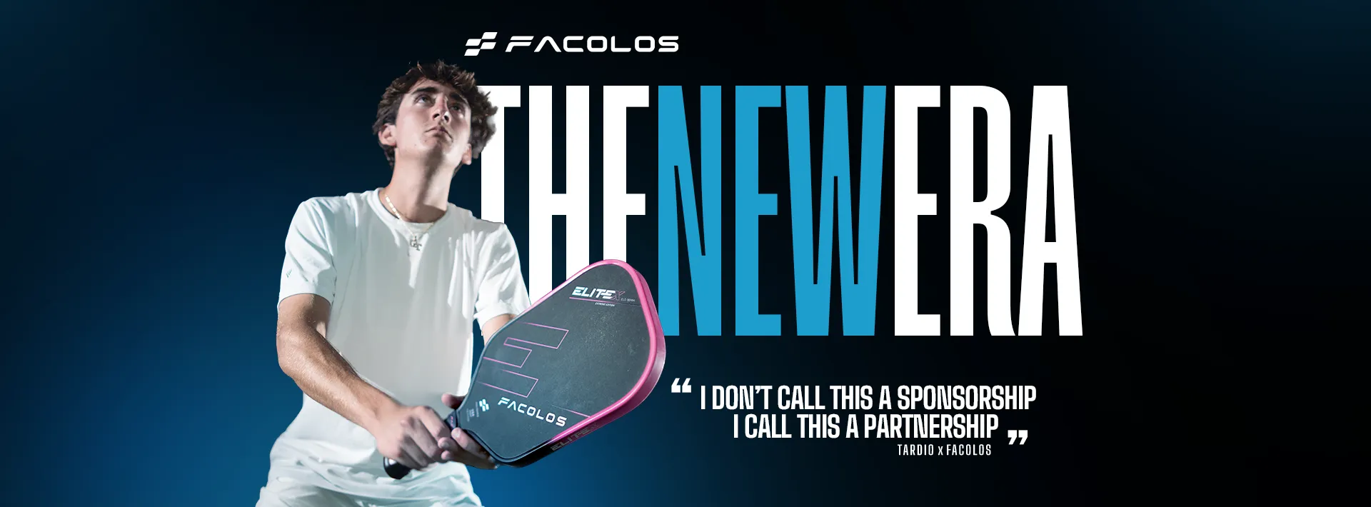 Facolos hợp tác chiến lược với Gabriel Tardio – vận động viên pickleball Top 2 thế giới, đồng thời trở thành đối tác vợt chính thức của 2 chuỗi giải đấu lớn tại Mỹ là PPA và MLP.