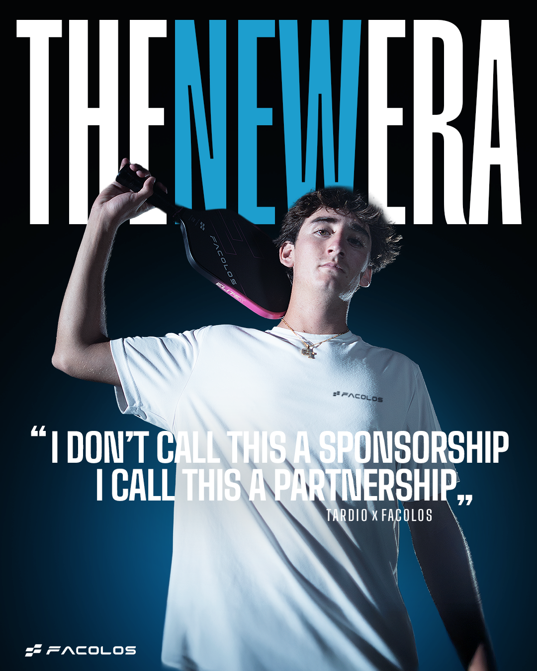 Facolos hợp tác chiến lược với Gabriel Tardio – vận động viên pickleball Top 2 thế giới, đồng thời trở thành đối tác vợt chính thức của 2 chuỗi giải đấu lớn tại Mỹ là PPA và MLP.