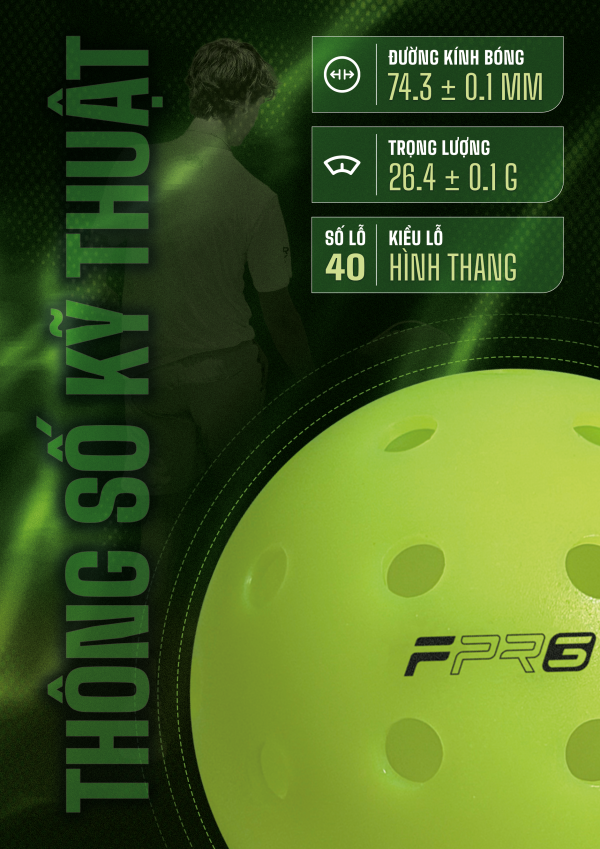 Bộ 3 Bóng Pickleball thi đấu – Facolos F-Pro GEN 3