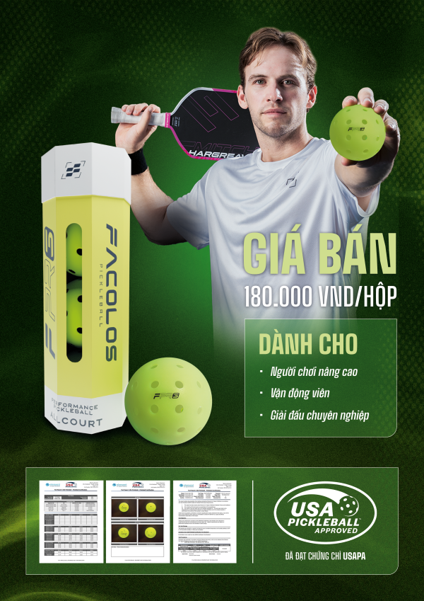Bộ 3 Bóng Pickleball thi đấu – Facolos F-Pro GEN 3